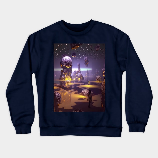 Molten Gold Crewneck Sweatshirt by Depressed Bunny